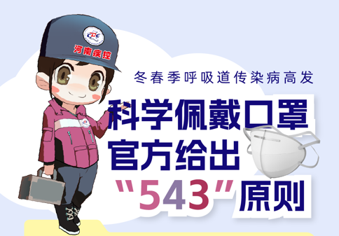 【健康科普】一图读懂：科学佩戴口罩，官方给出543原则